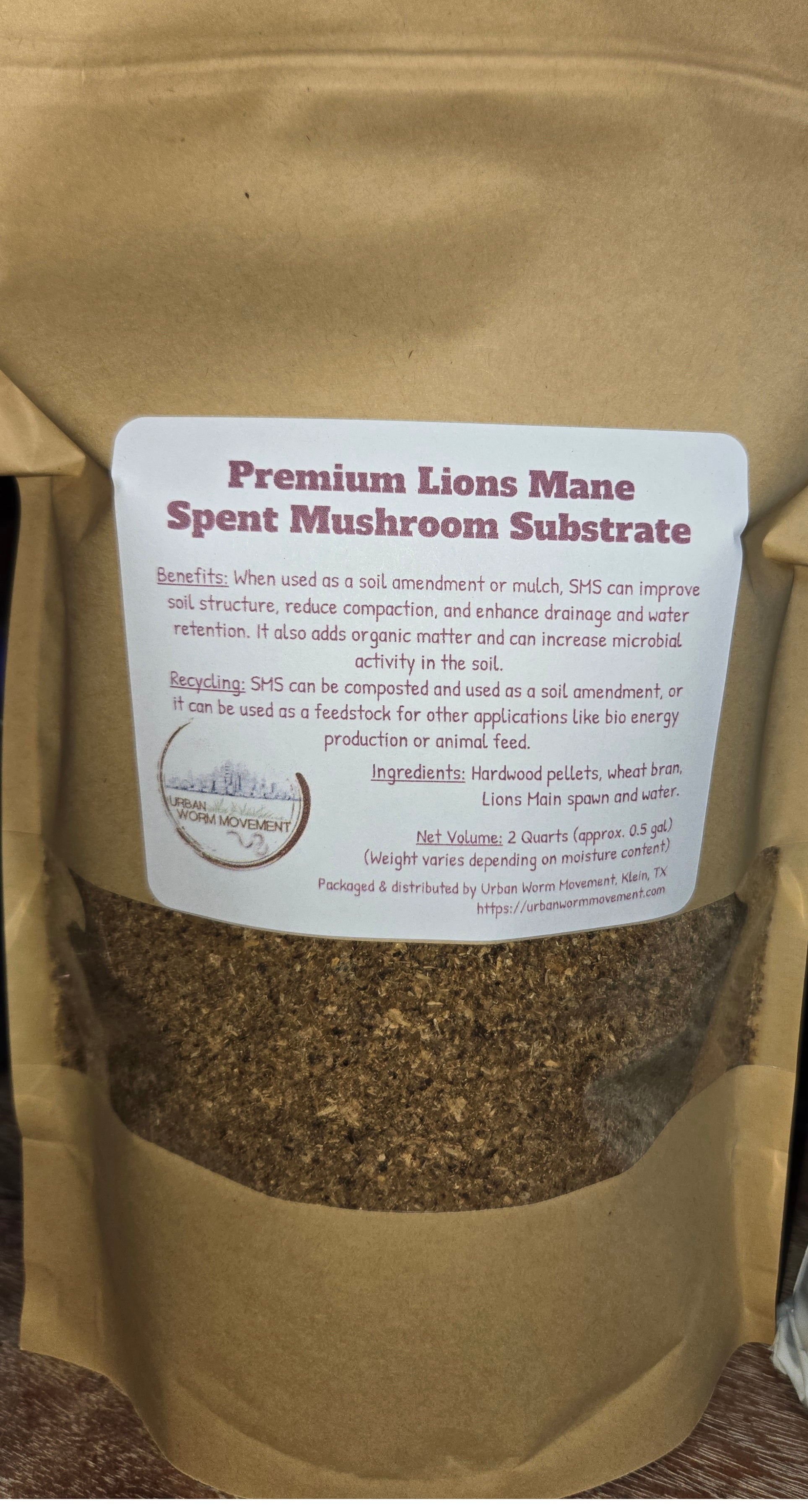 Premium Lion’s Mane Spent Mushroom Substrate – Worm Bedding & Soil Booster