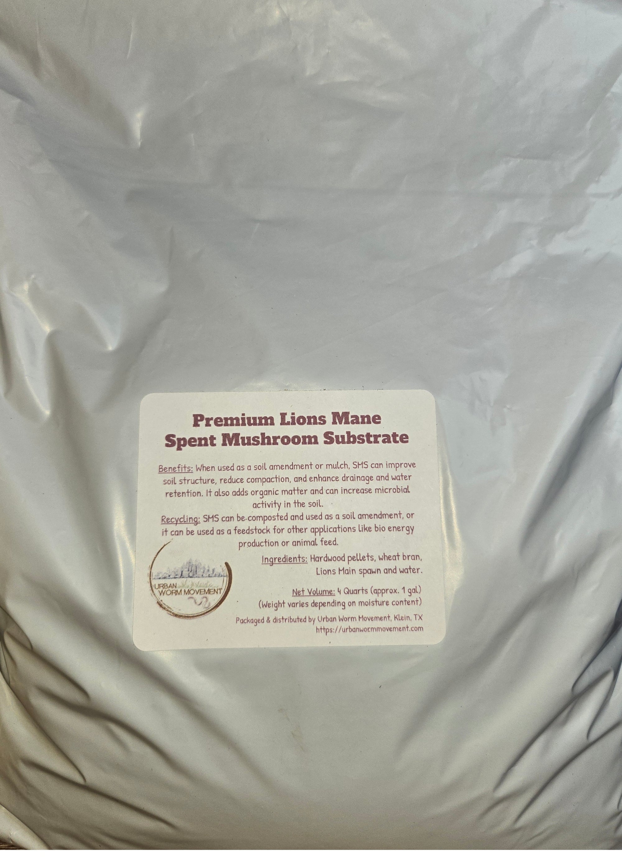 Premium Lion’s Mane Spent Mushroom Substrate – Worm Bedding & Soil Booster