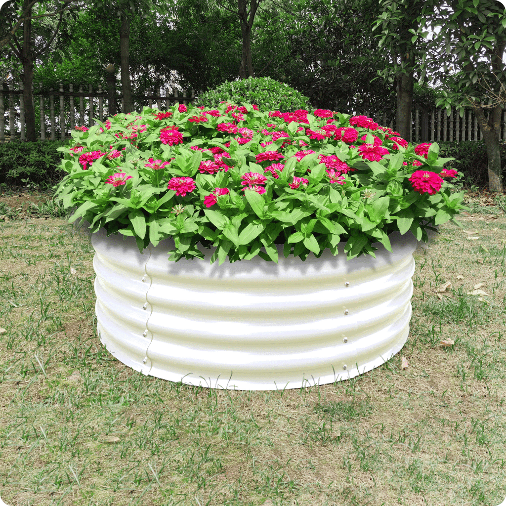 Olle Gardens 17" Tall x 42" Round Raised Garden Bed