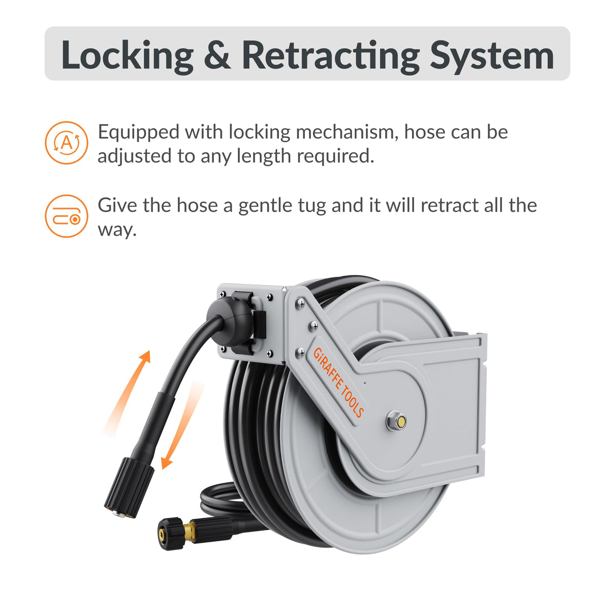 Retractable Pressure Hose Reel-1/4in