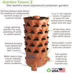 Garden Tower 2™, 50-Plant Composting Vertical Garden Planter