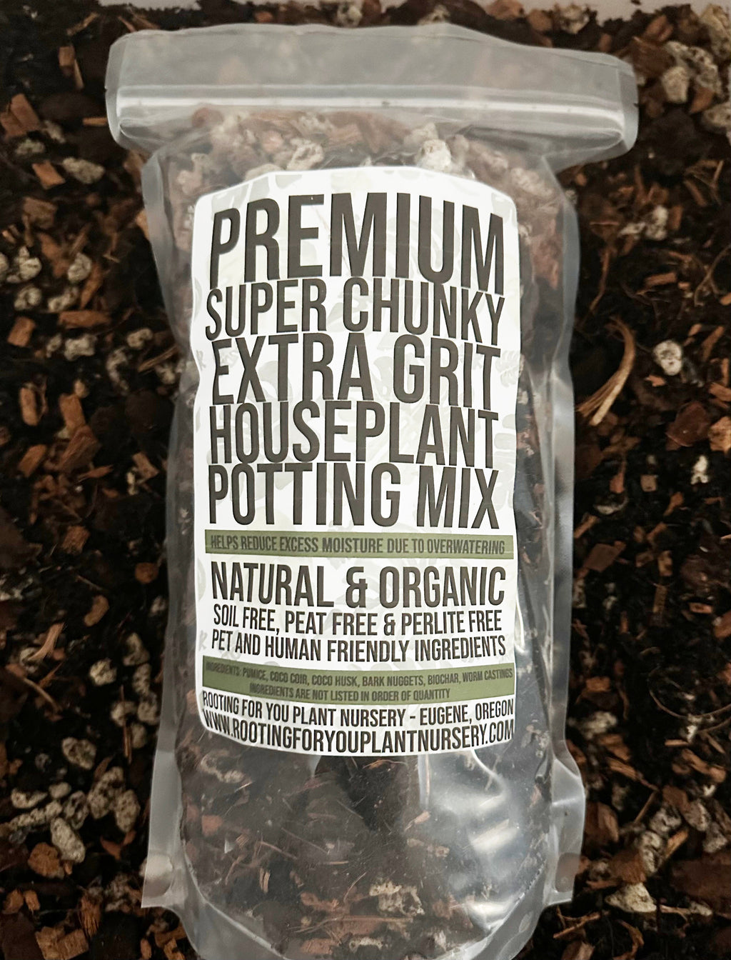 Premium Super Chunky Extra Grit Houseplant Soilless Potting Mix - Perfect for Overwaterers!